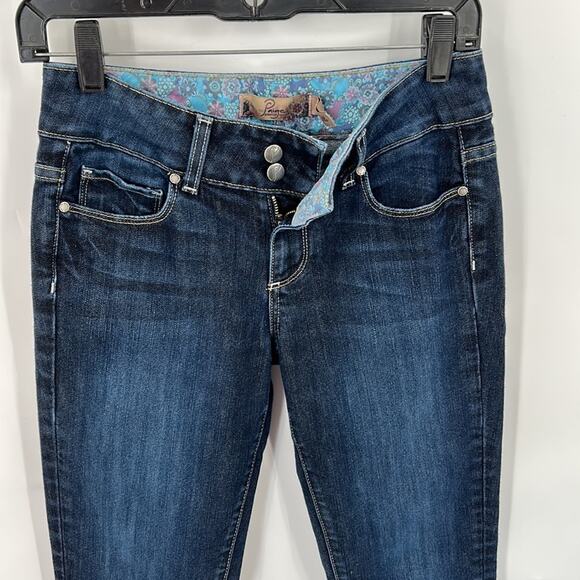 Paige Hidden Hills Dark Wash Boot Cut Premium Denim Jeans Size 26 - Picture 2 of 16